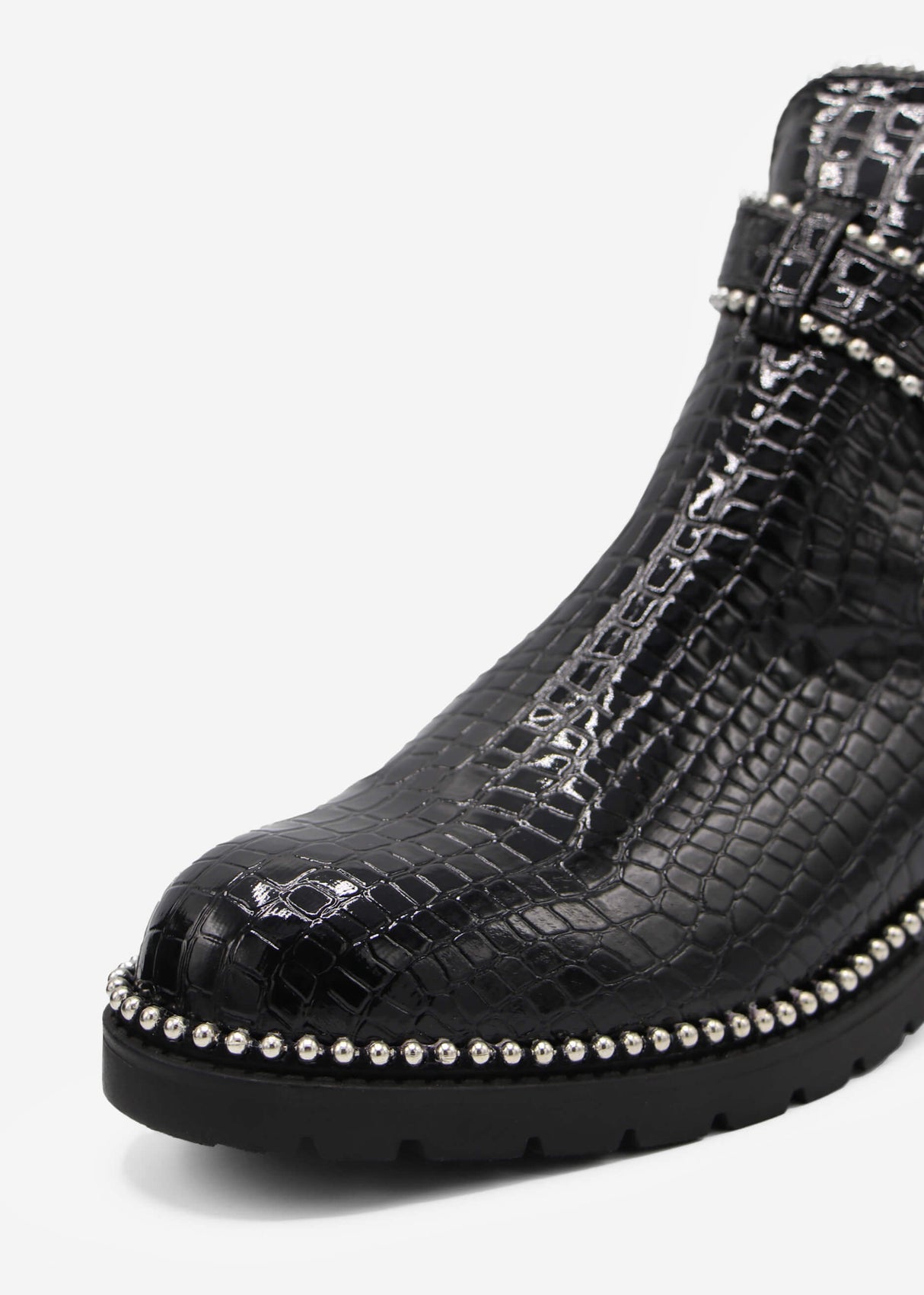 Cut-out booties, black