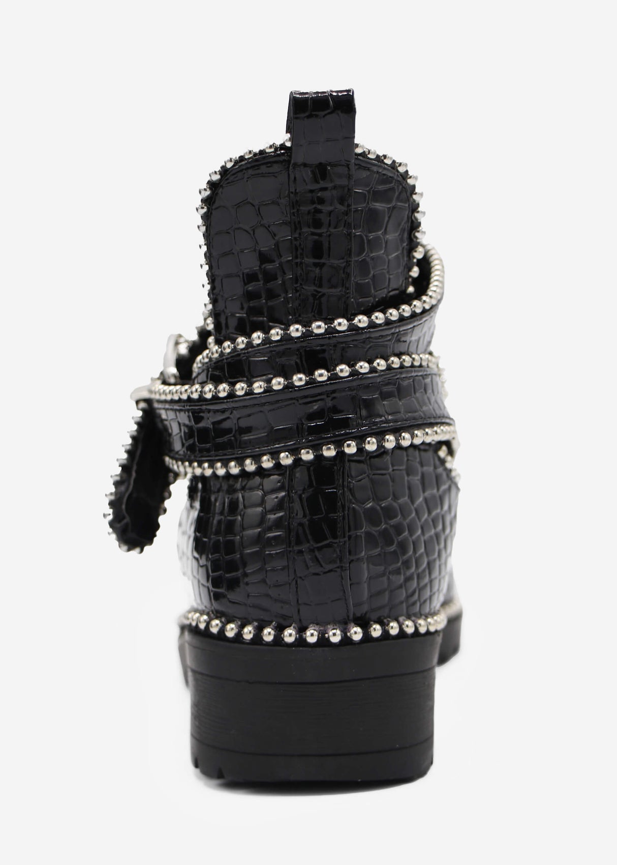 Cut-out booties, black