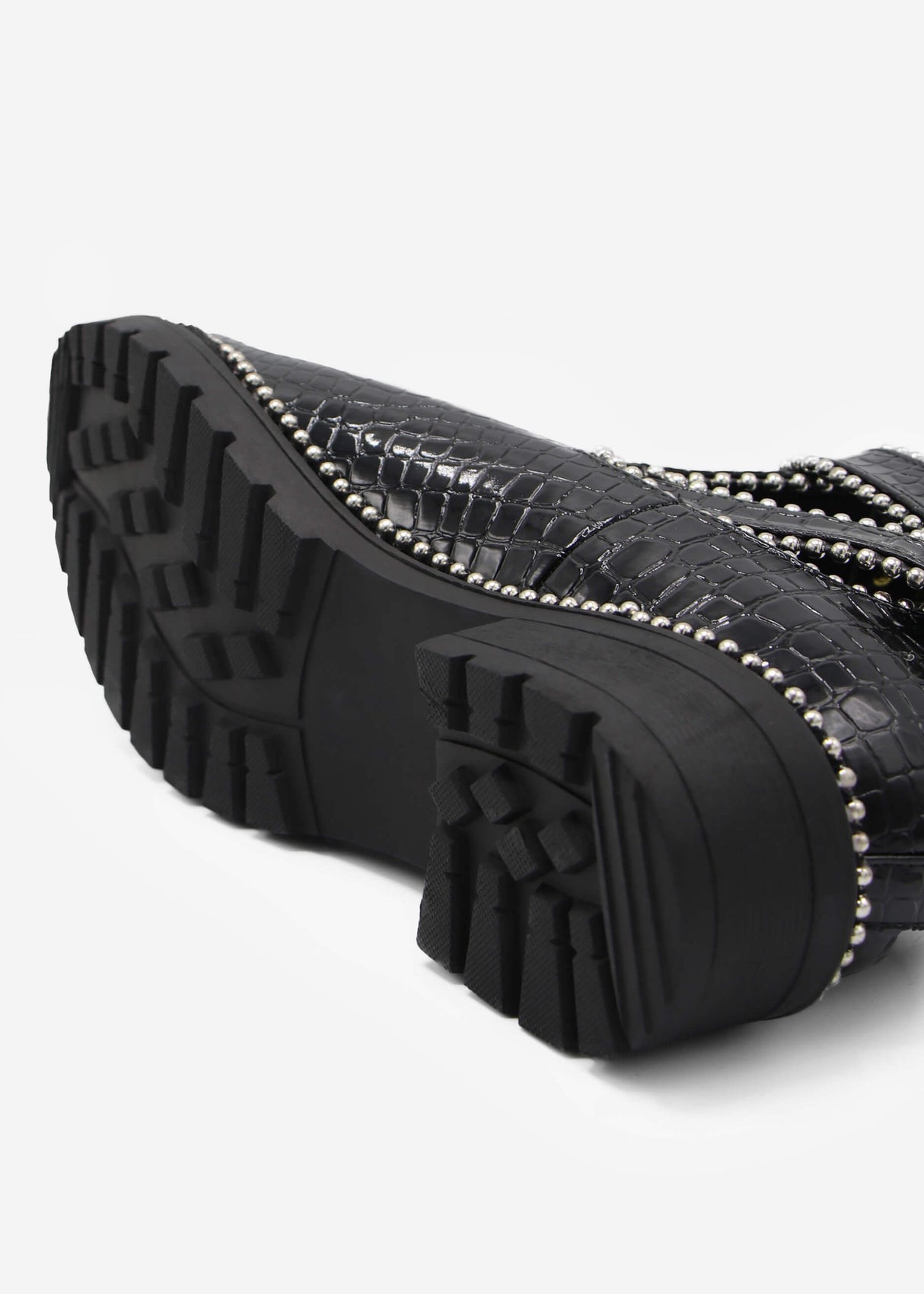 Cut-out booties, black