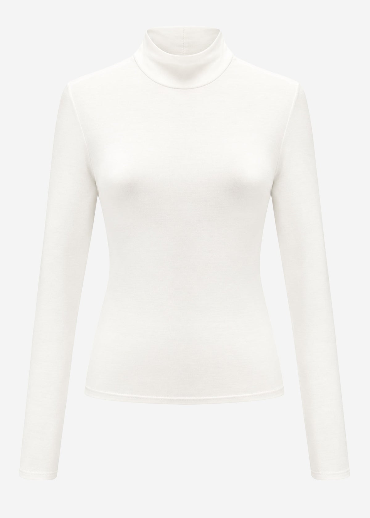 Langarm Shirt mit Rollkragen - offwhite