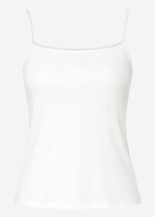 Träger Top mit Spitze - offwhite