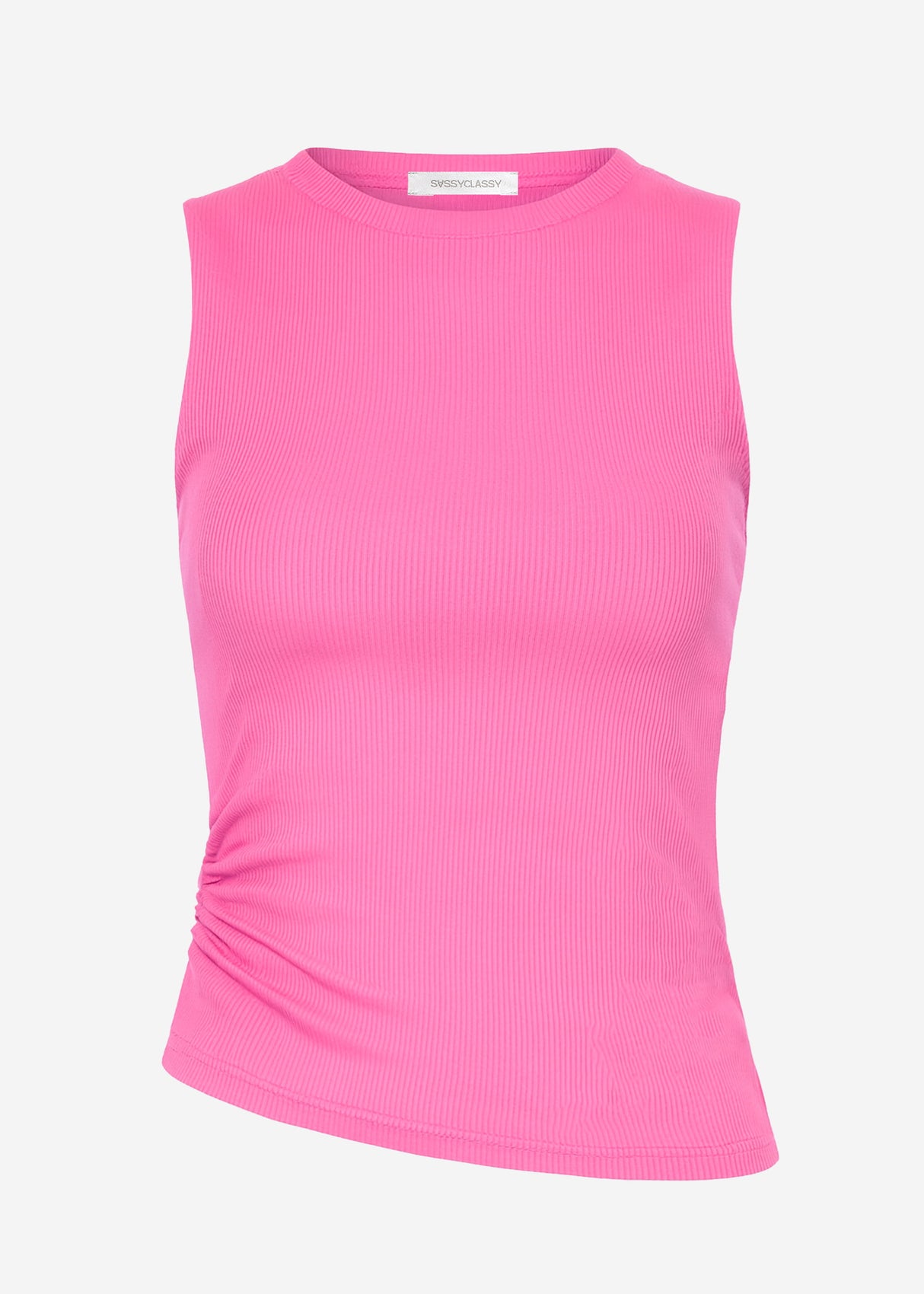Top with gathering - pink