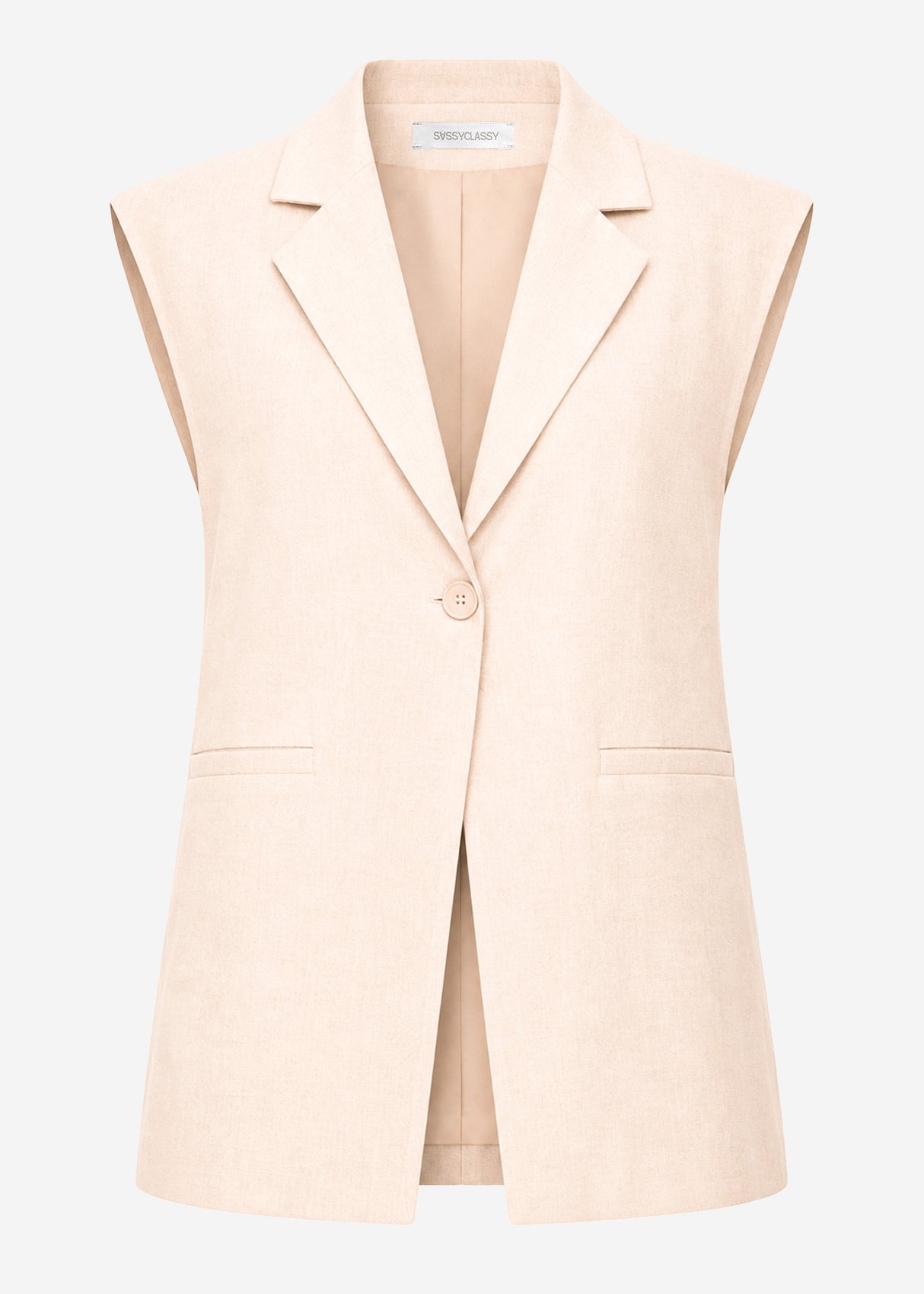 Oversize Weste - beige
