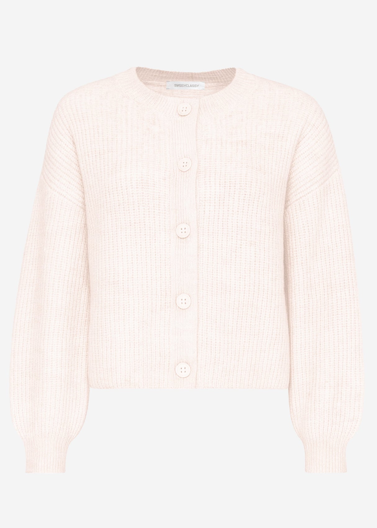 Cardigan with round neckline - Off-white