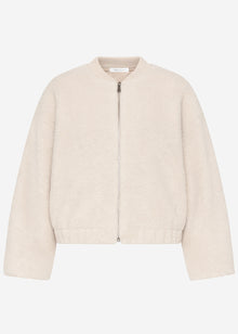 Teddy fleece bomber jacket - beige
