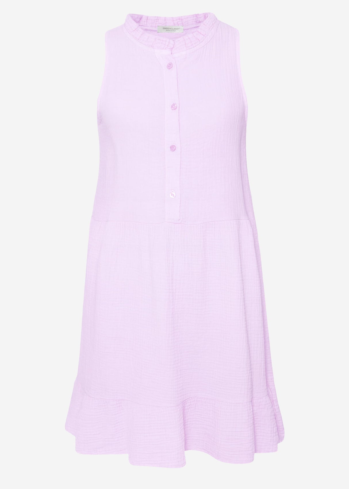 Small Musselin dress with ruffles - lilac