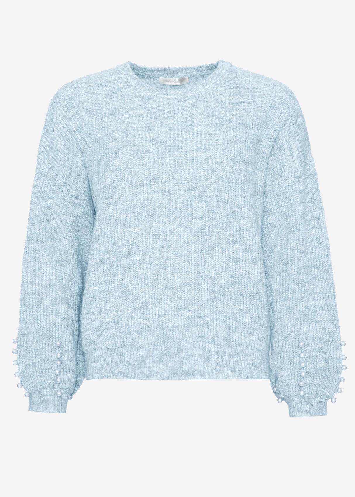 Sweater with bead details - light blue