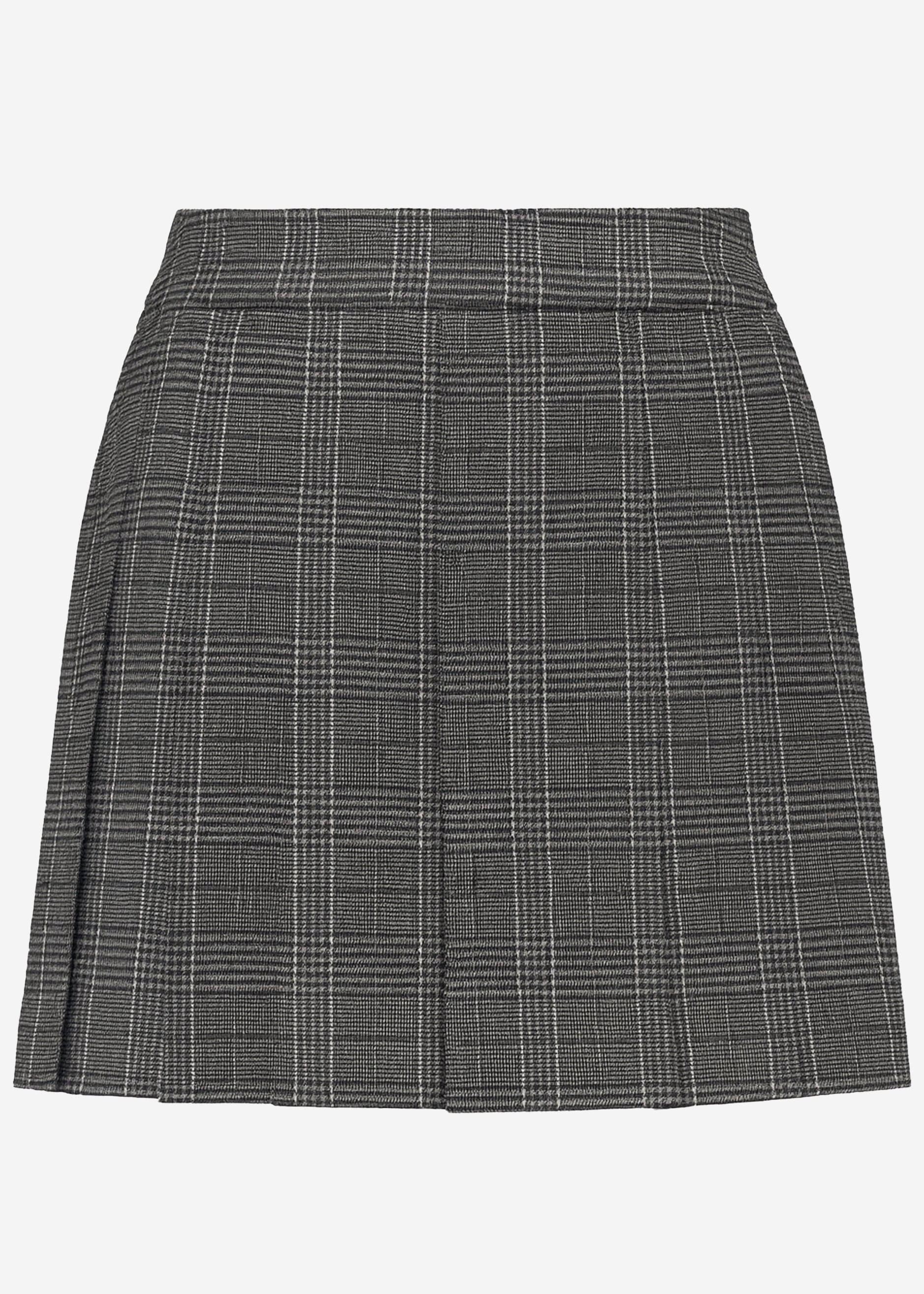 Mini skirt with pleats - gray