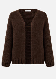 Oversize Cardigan - dunkelbraun