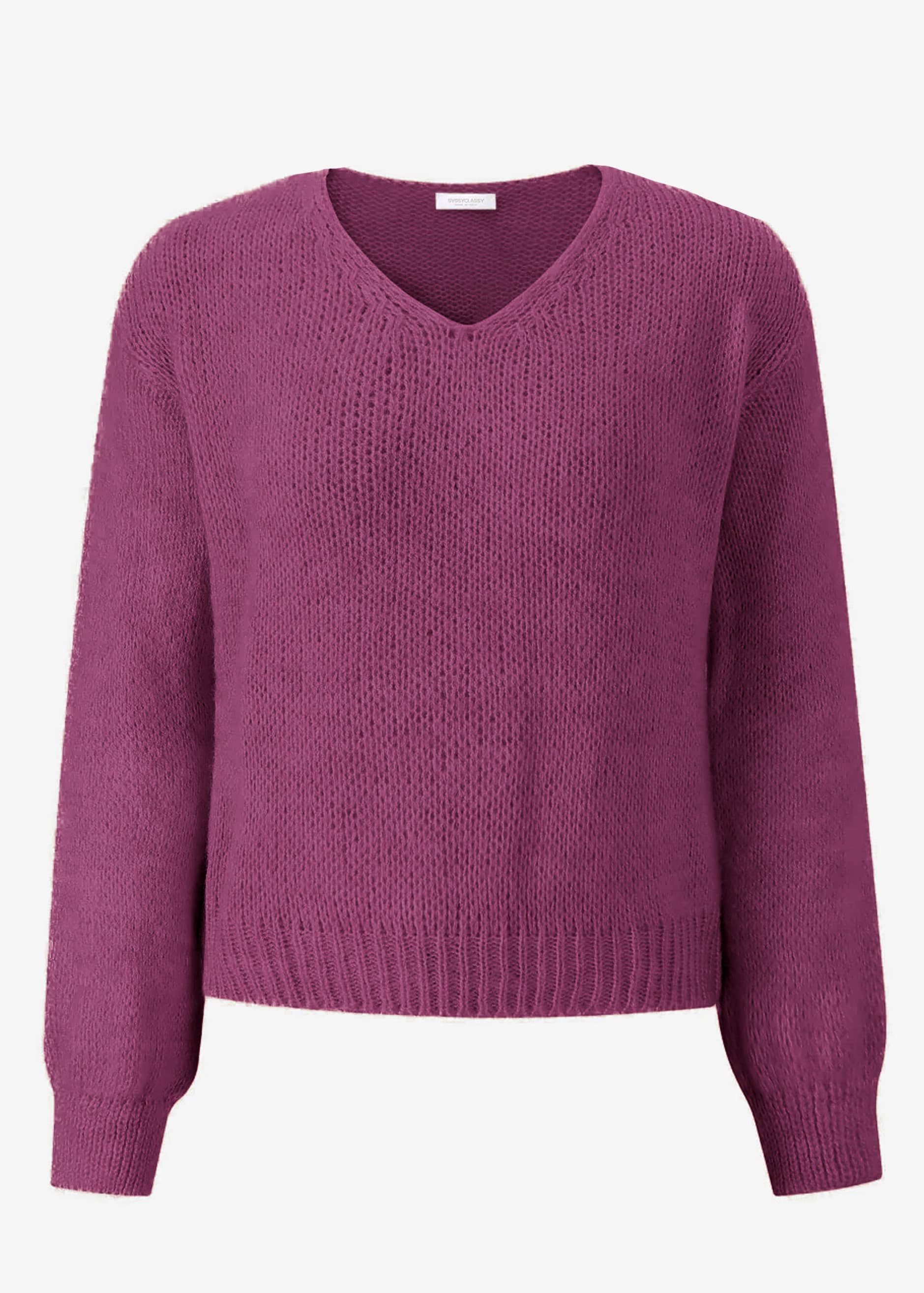 V-neck sweater - plum
