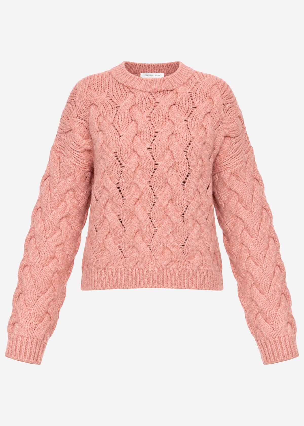 Cable knit jumper - rose