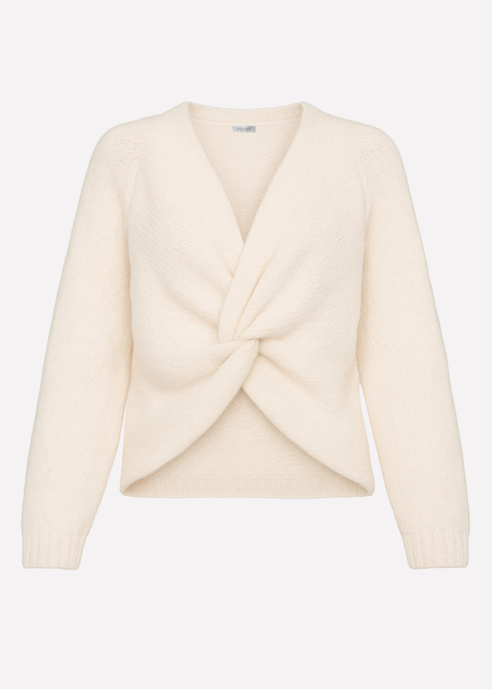Strickpullover mit Knotendetail - offwhite