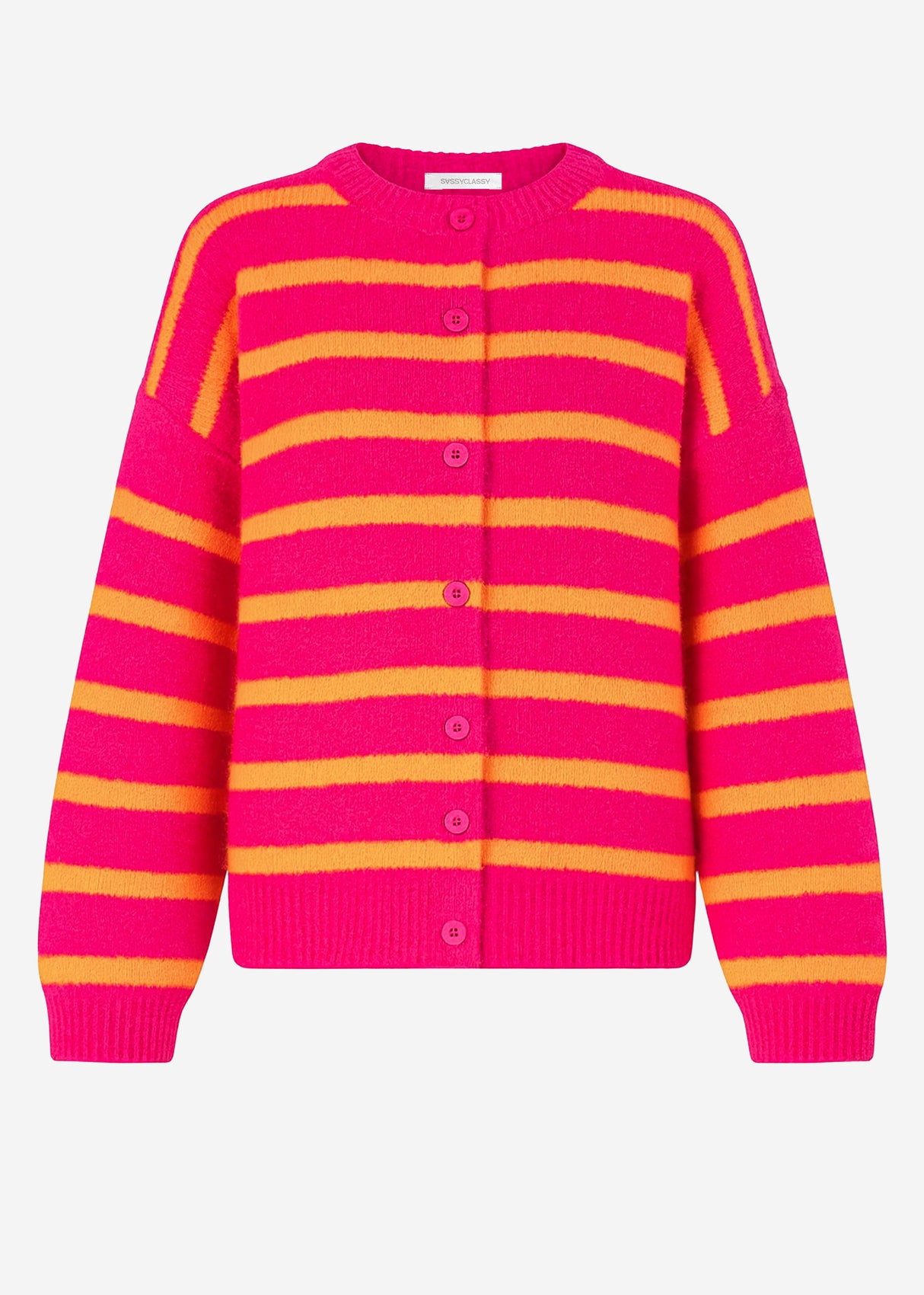 Striped cardigan - orange-pink