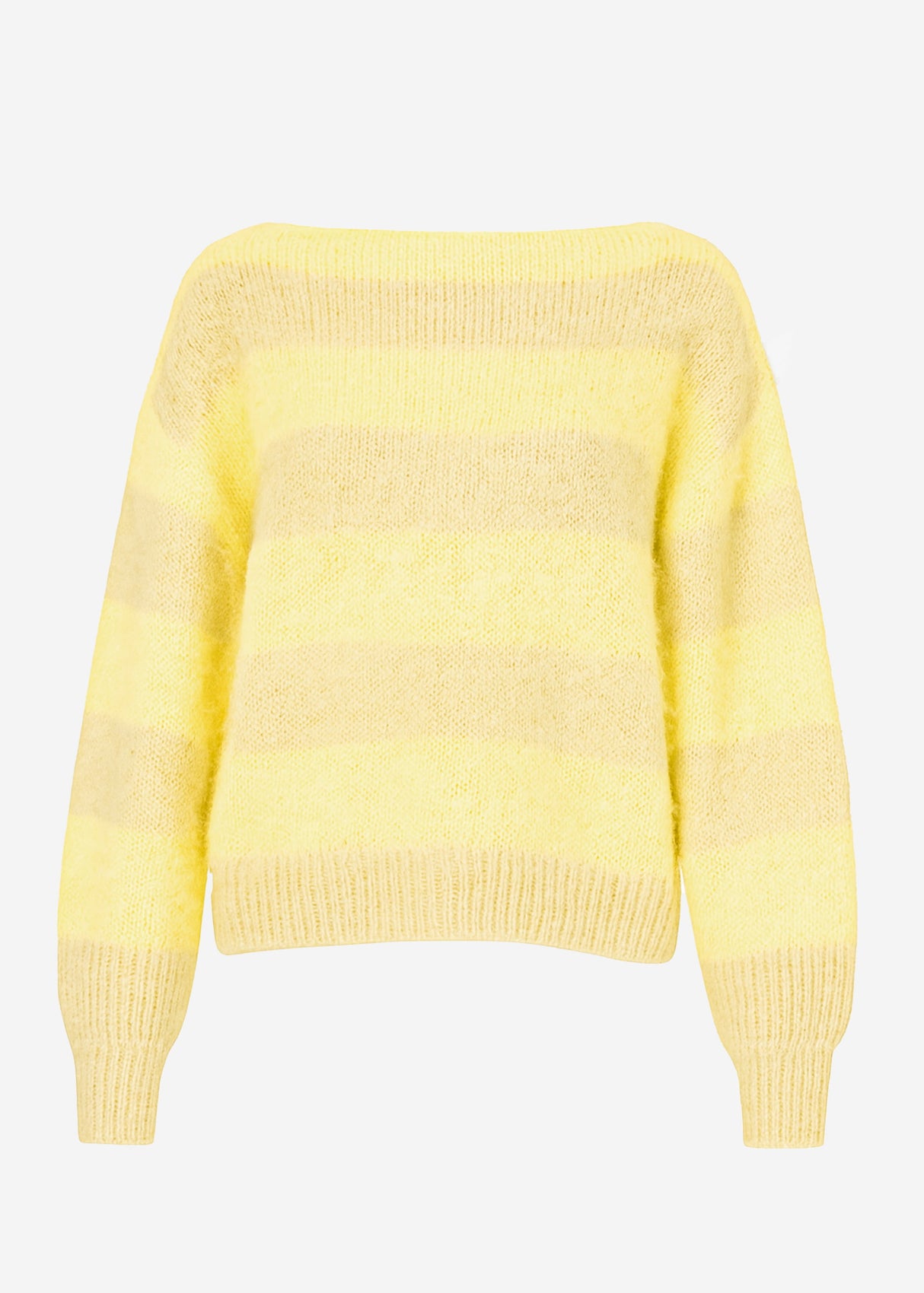 Gestreifter Pullover - gelb-beige