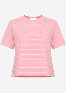 T-shirt with narrow stripes - rose