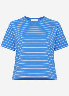 T-shirt with narrow stripes - blue