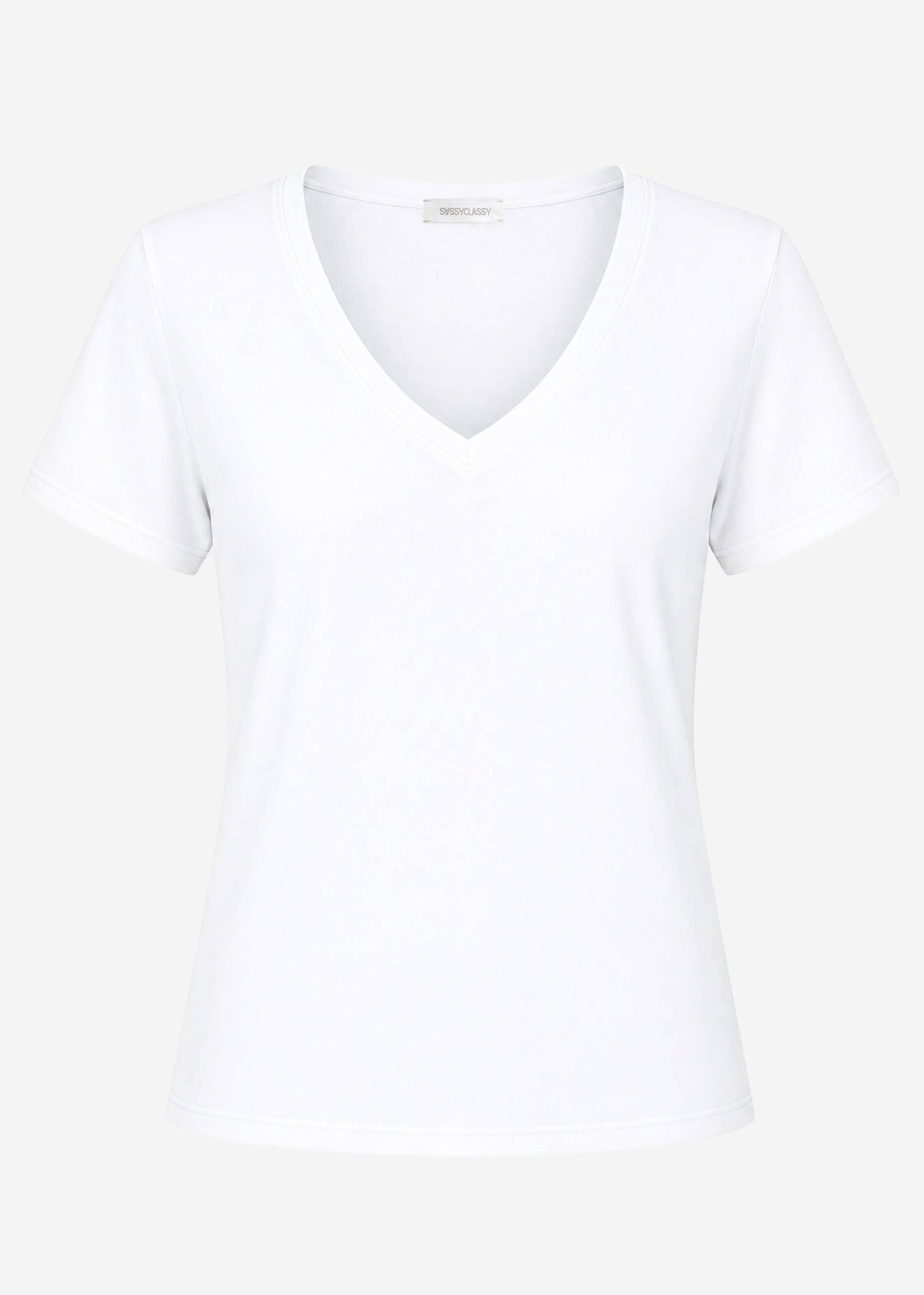 T-Shirt mit V-Ausschnitt - offwhite