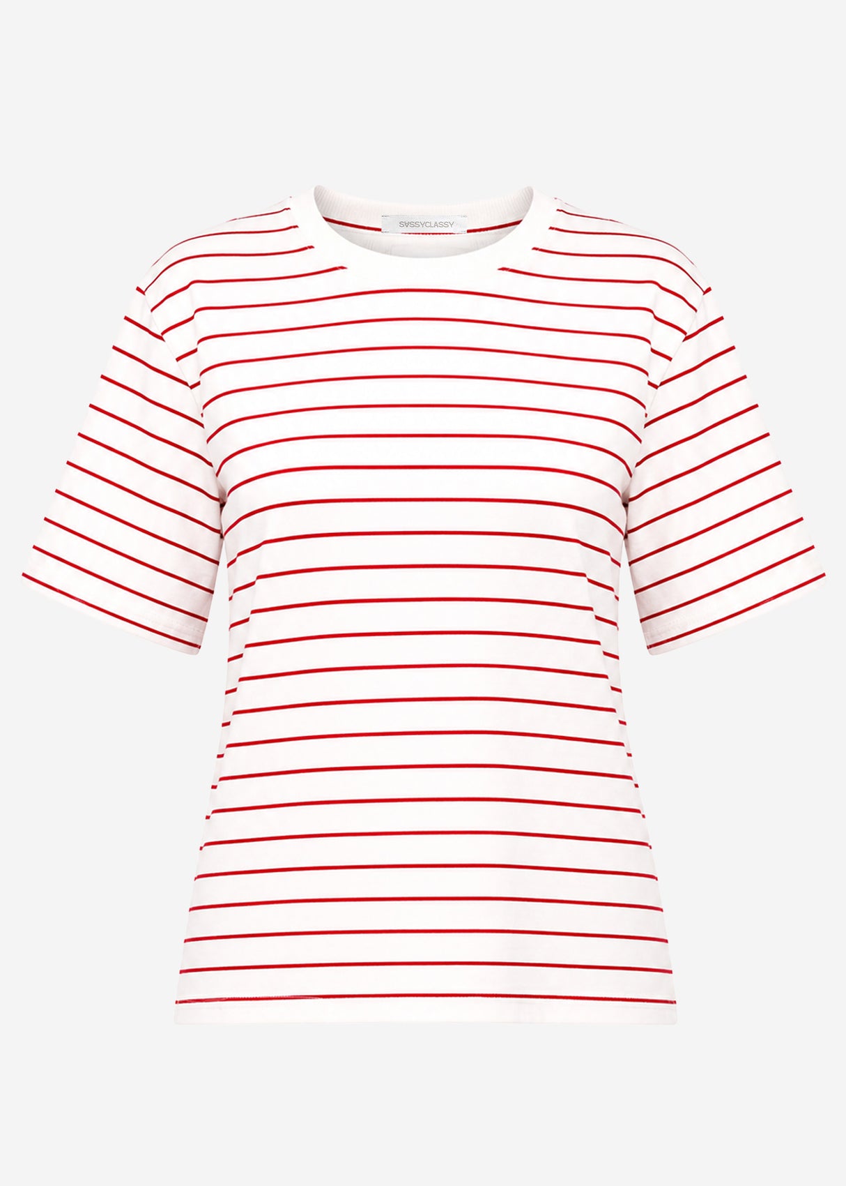 Gestreiftes T-Shirt - weiß