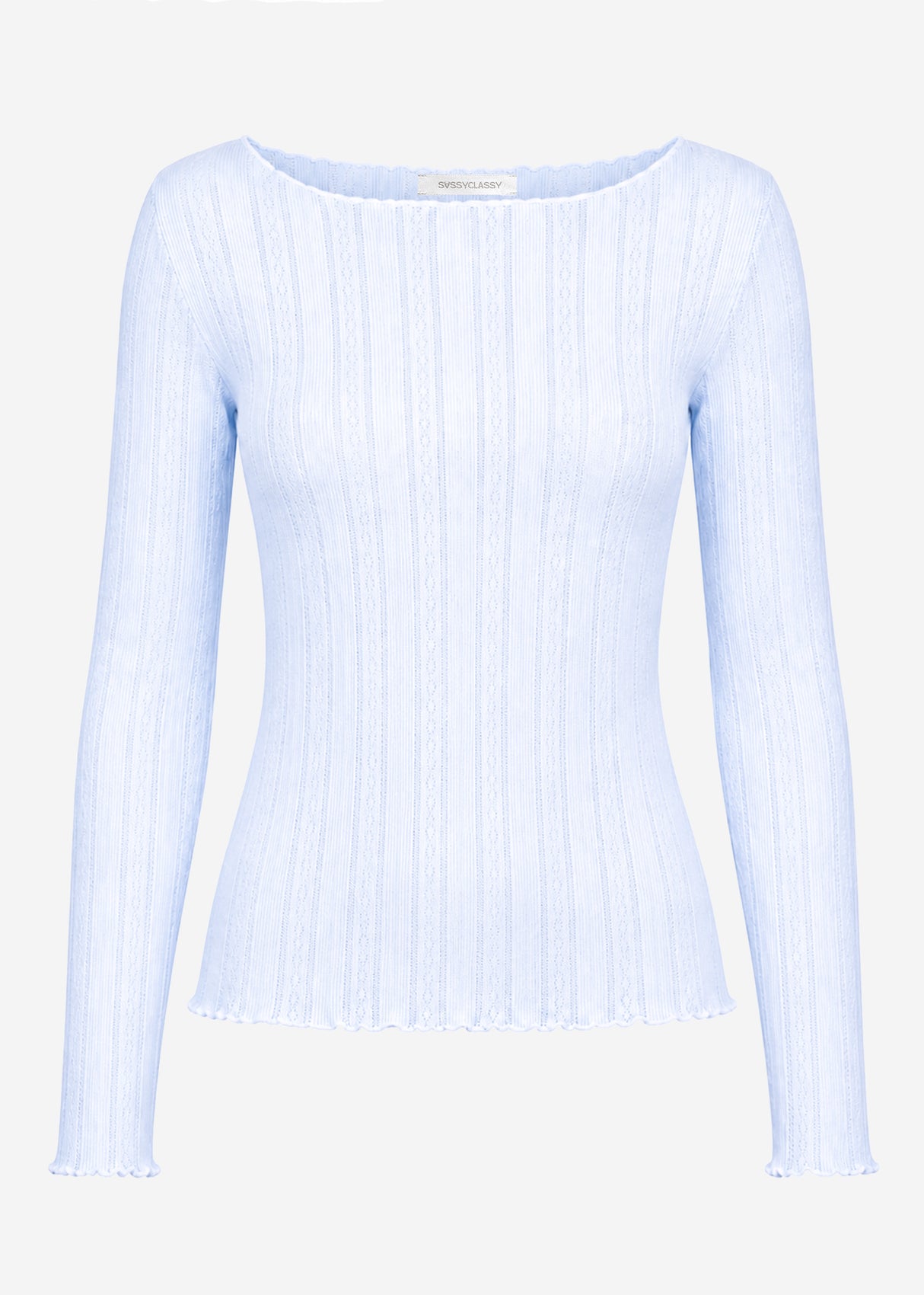 Pointelle Langarmshirt - flieder
