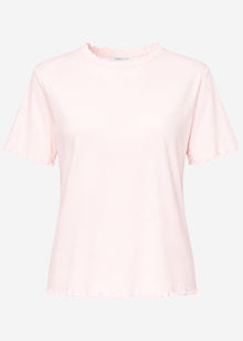 T-shirt with scalloped edge - rose