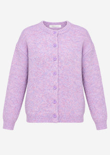 Cardigan with button placket - lilac