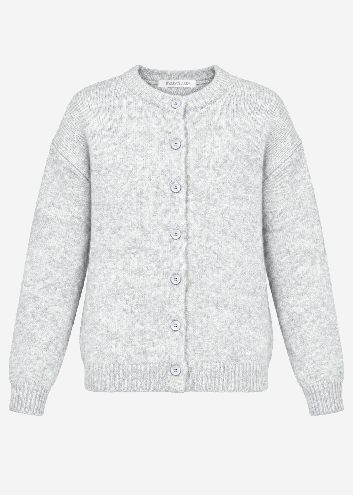 Strickjacke mit Knopfleiste - grau