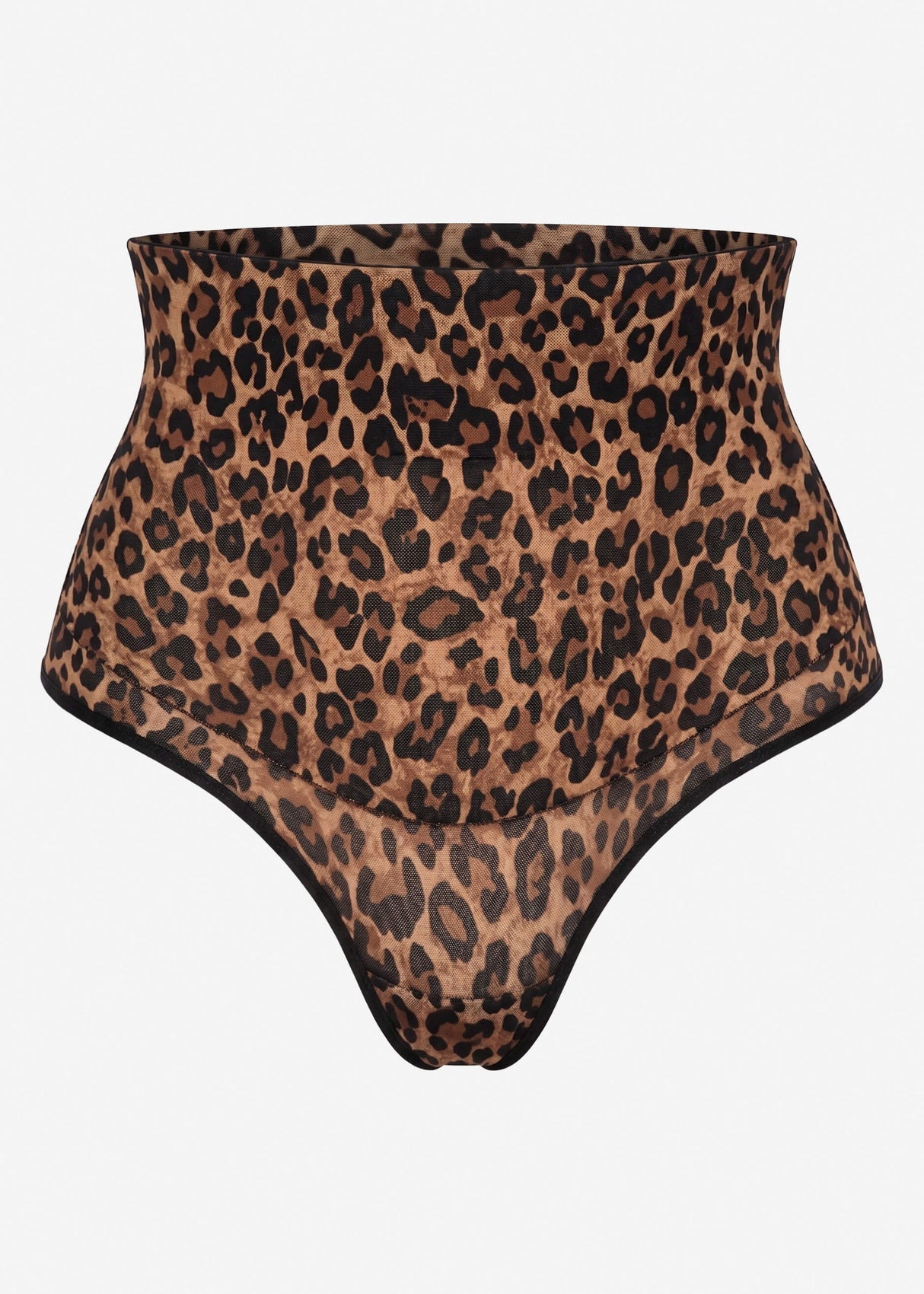 Sculpting Shapewear Pants mit String und Leo-Print - braun