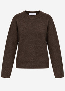 Classic crew neck jumper - dark brown