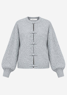 Strickjacke mit Knebelverschluss - grau