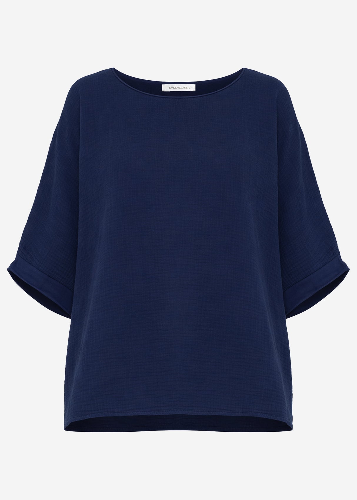 Casual muslin shirt - dark blue