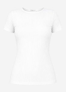 Ribbed jersey T-shirt - off-white