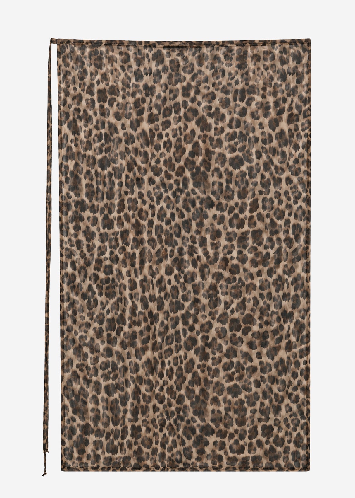 Mesh Pareo mit Leo-Print - braun