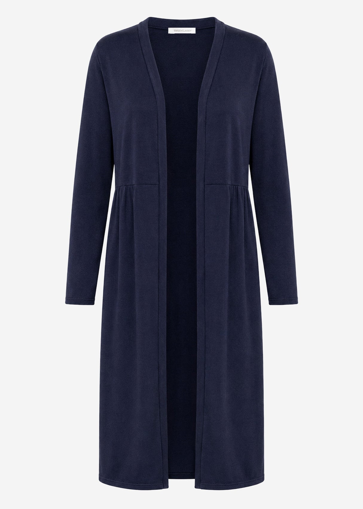 Maxi-Cardigan aus fließendem Jersey - dunkelblau