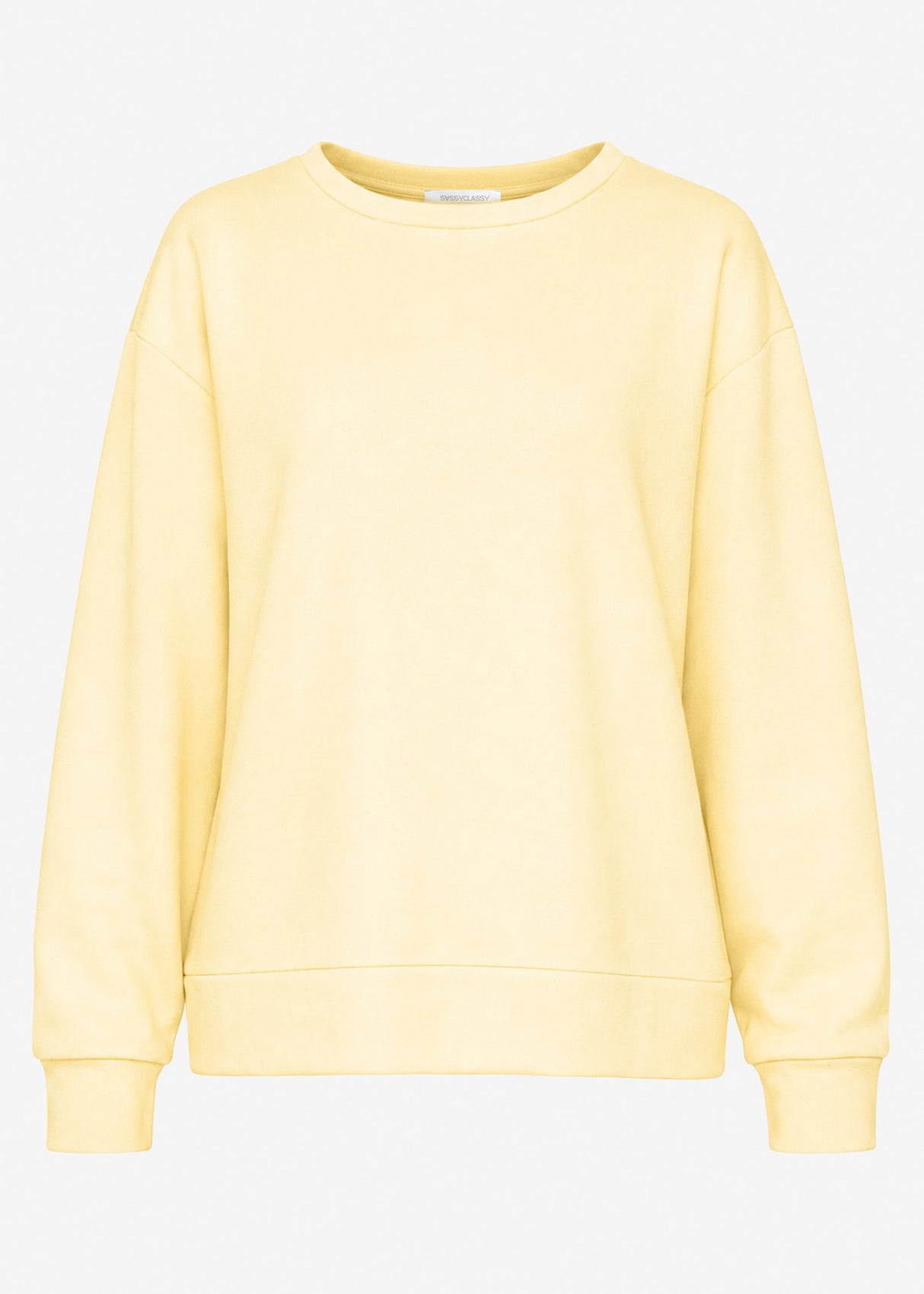 Sweatshirt mit überschnittenen Schultern - buttergelb