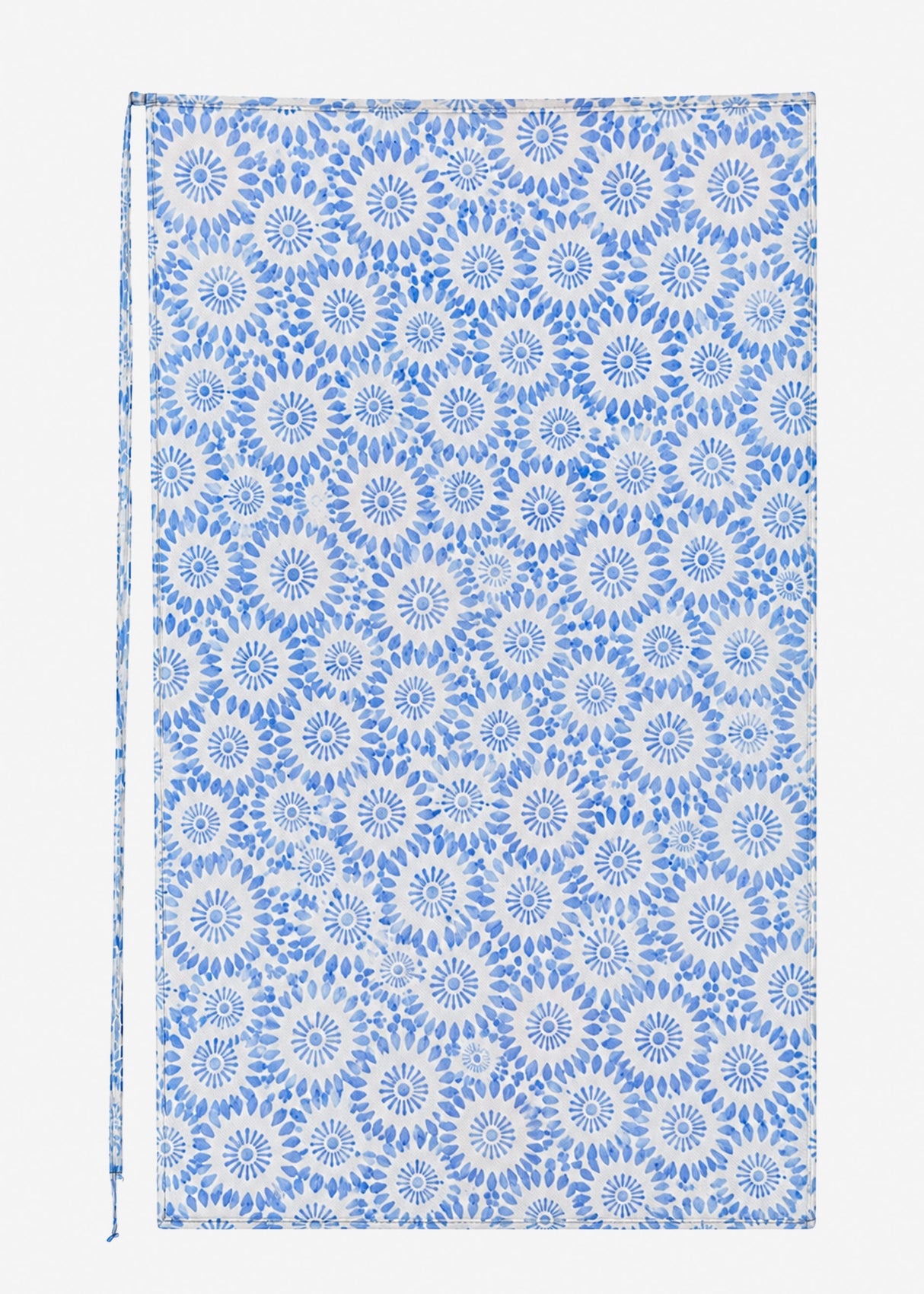 Mesh Pareo mit floralem Mandala-Print - blau