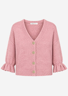 Strickjacke mit 3/4-Ärmeln - altrosa