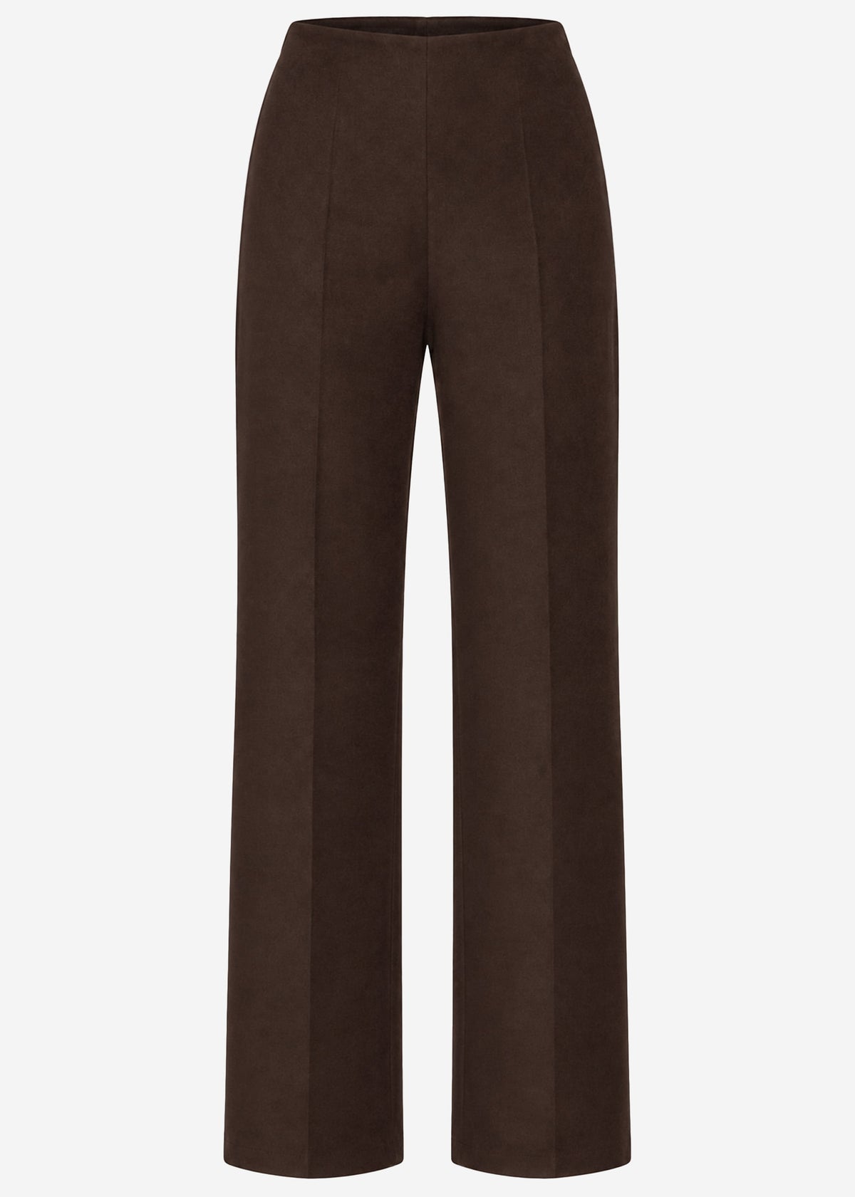 Straight-Leg-Hose mit Bügelfalte - braun