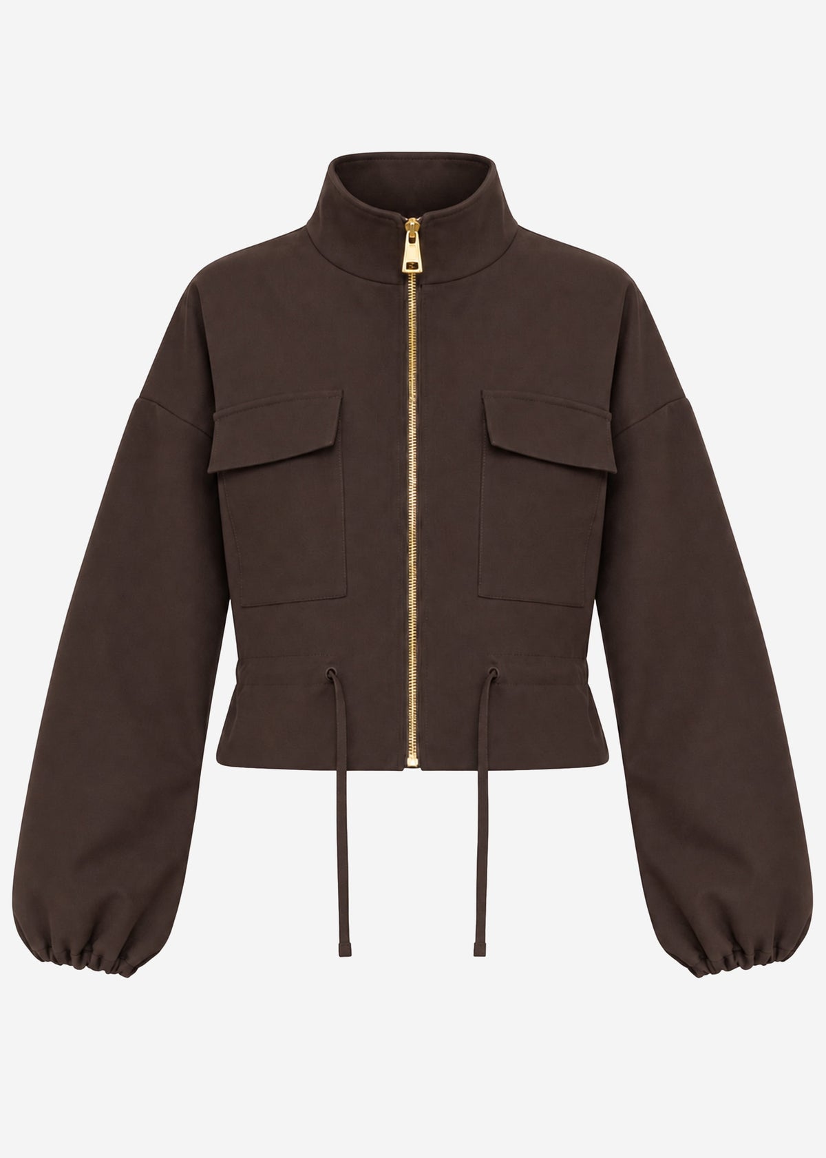 Blousonjacke mit Stehkragen - braun