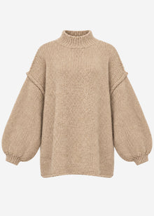 Oversized chunky knit jumper - beige