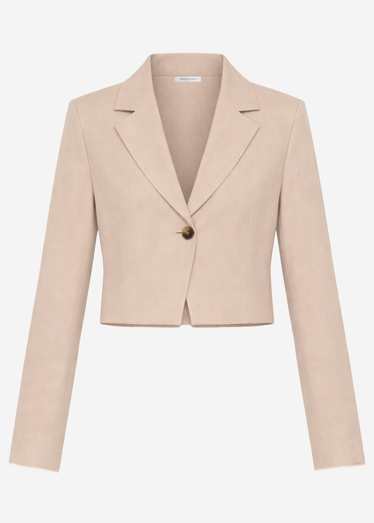 Cropped blazer - beige