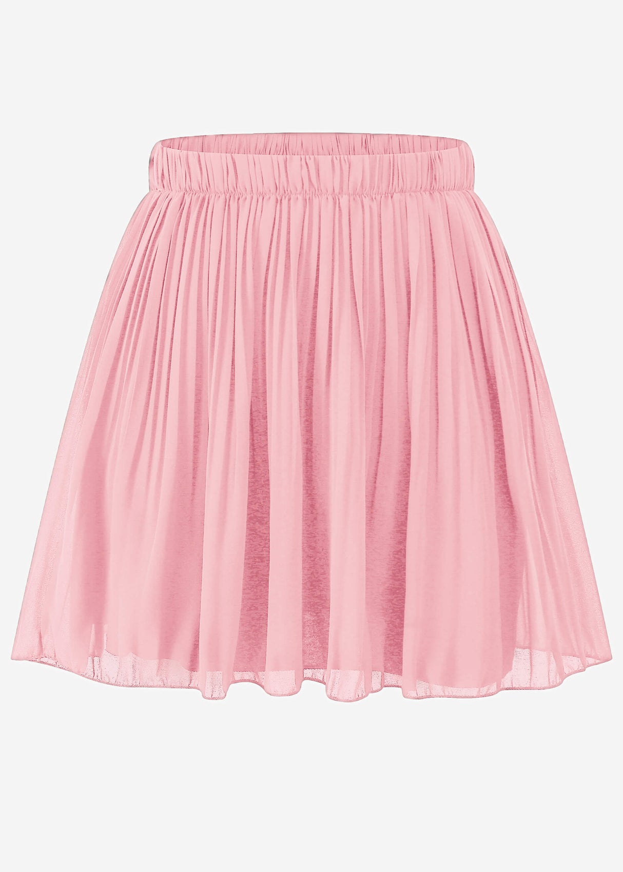 Pleated chiffon skirt, pink