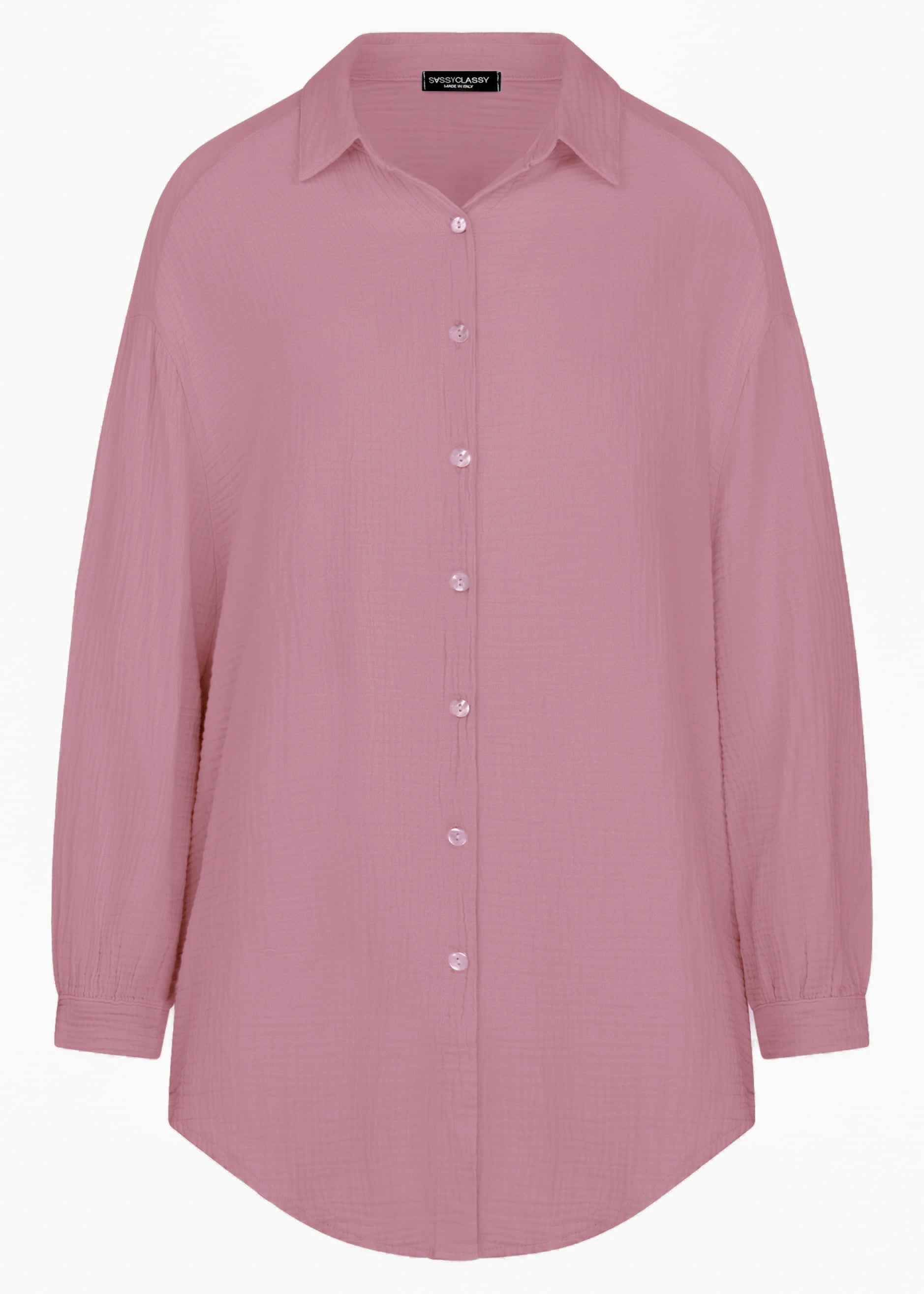 Musselin Bluse oversize, altrosa