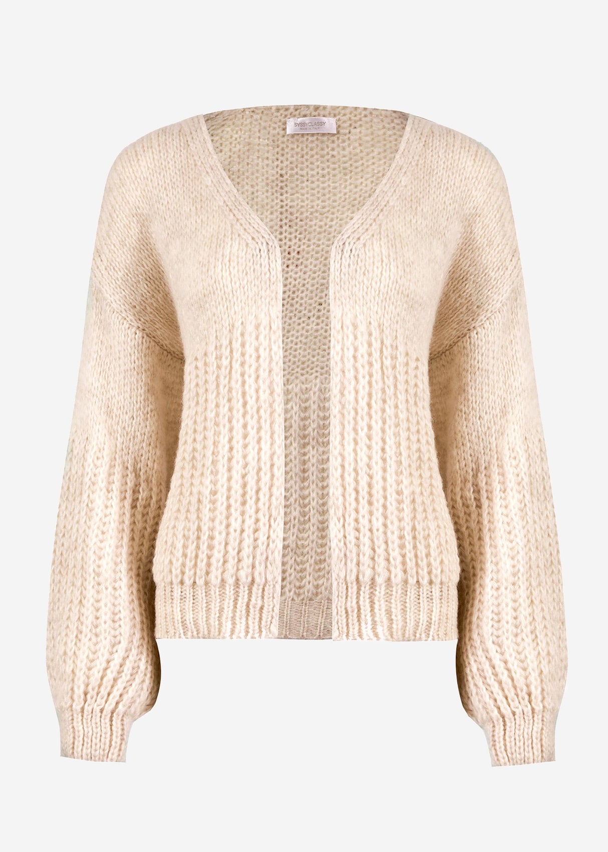 Cardigan mit Struktur - hellbeige