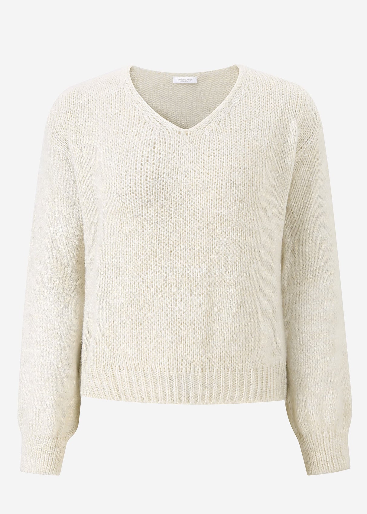 Pullover mit V-Ausschnitt - beige