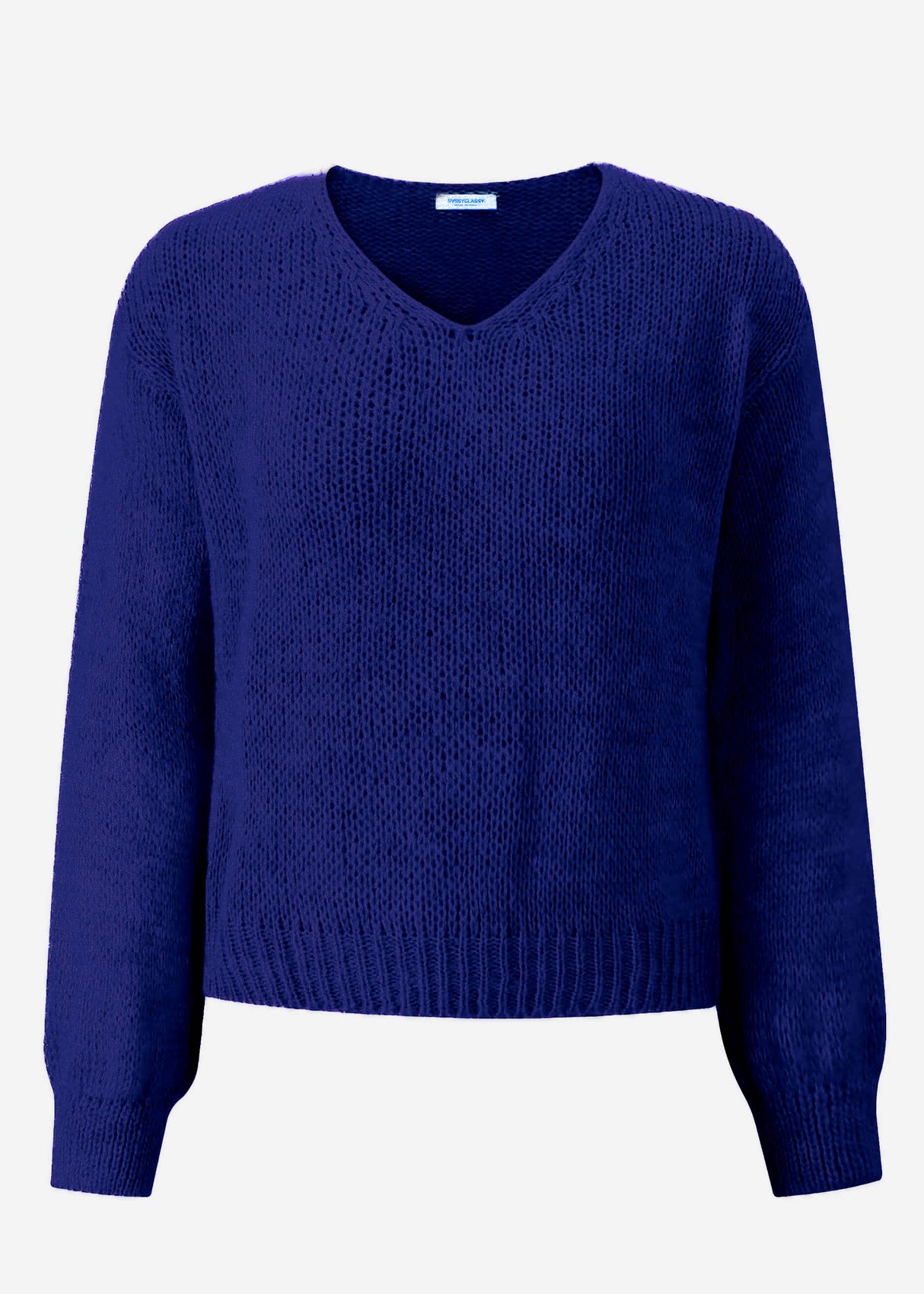 Pullover mit V-Ausschnitt - royalblau