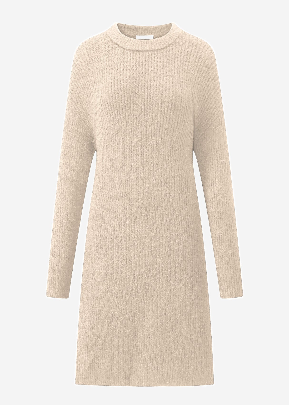 Ribbed knit dress - beige