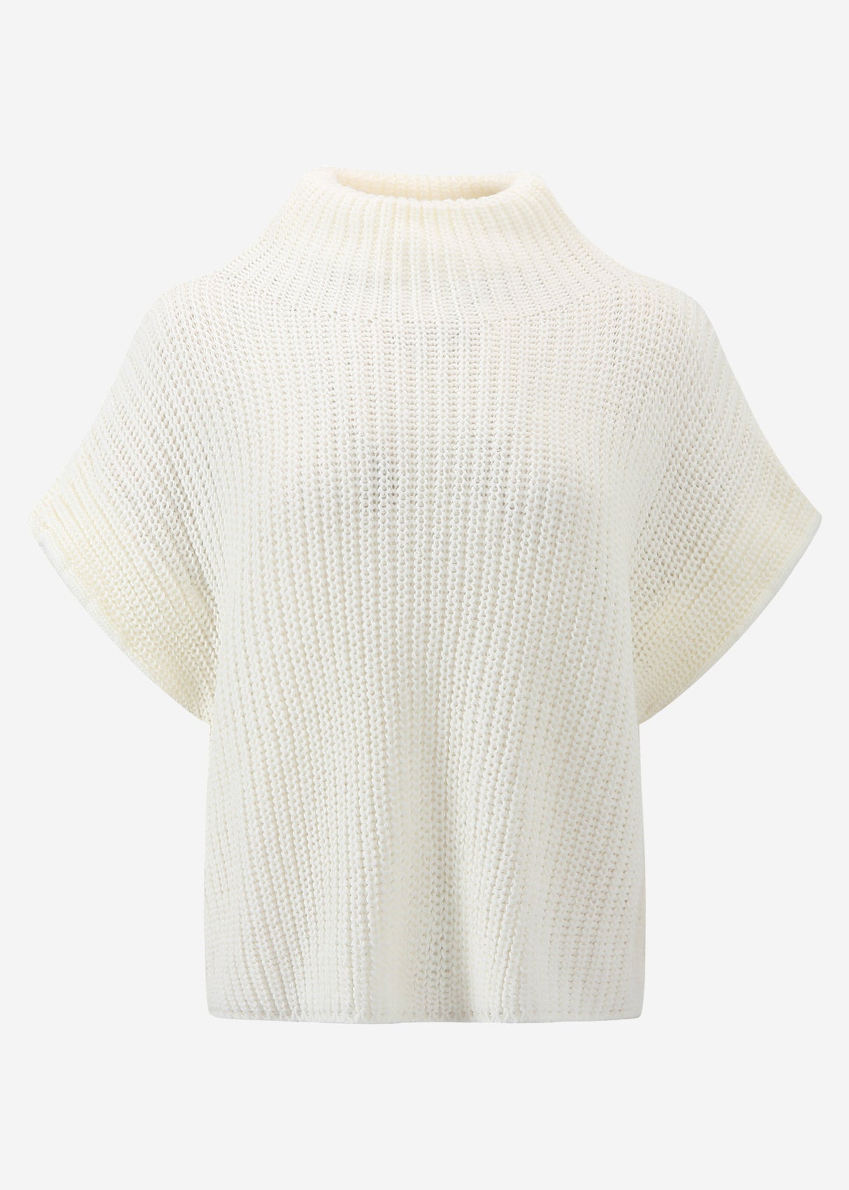 Sweater vest with turtleneck - off-white
