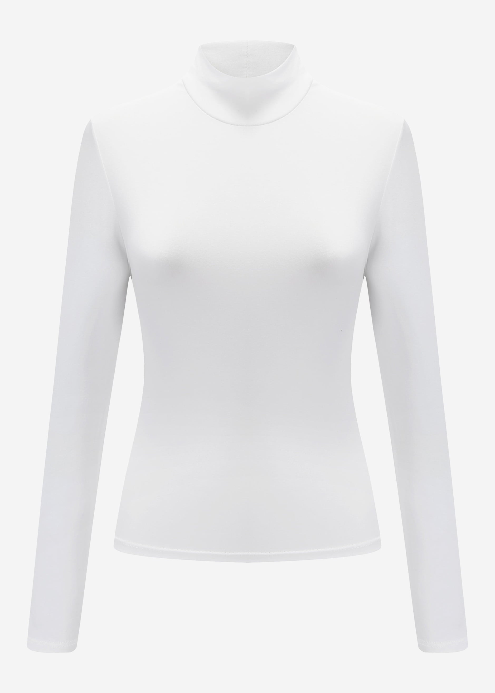 Long-sleeved turtleneck shirt - off-white