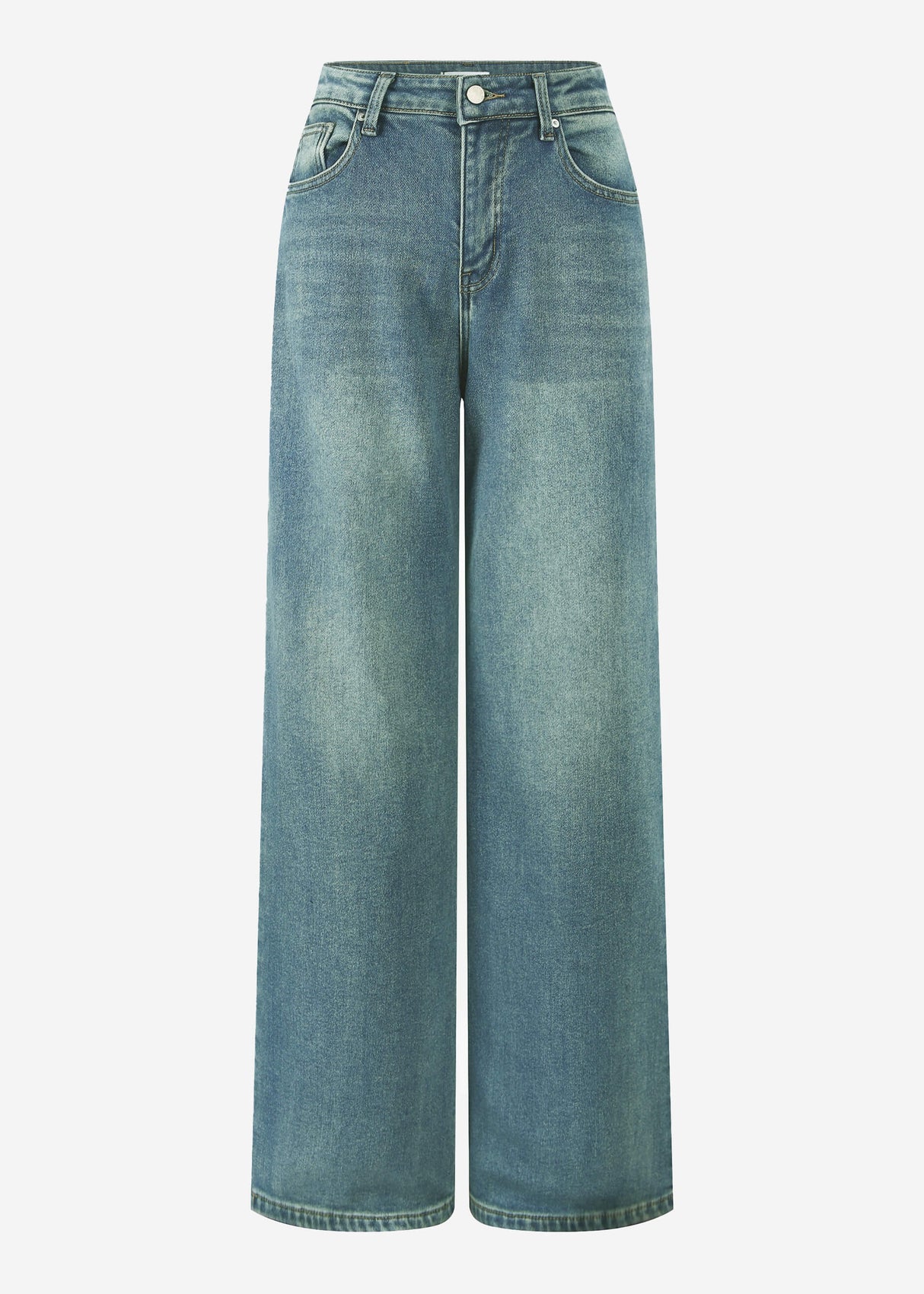 Thermo Jeans mit weitem Bein - blau