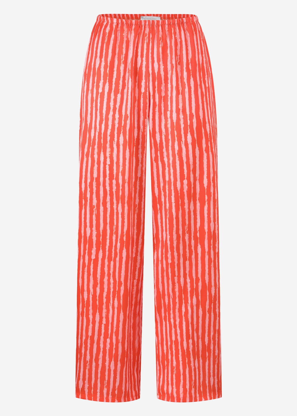 Gestreifte Satinhose - orange